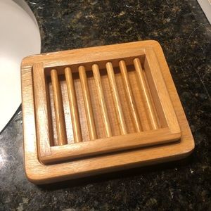 Wooden Two Piece Soap Dish